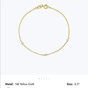 Tiny diamond station bracelet